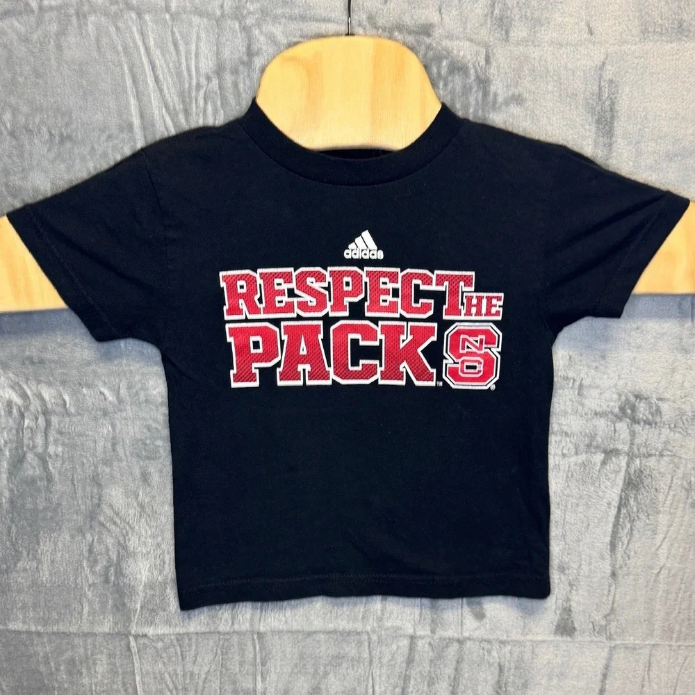 1943 | Adidas NC State Respect The Pack Graphic Tee Black Kids 4T